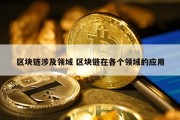 区块链涉及领域 区块链在各个领域的应用