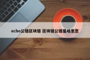 echo公链区块链 区块链公链是啥意思